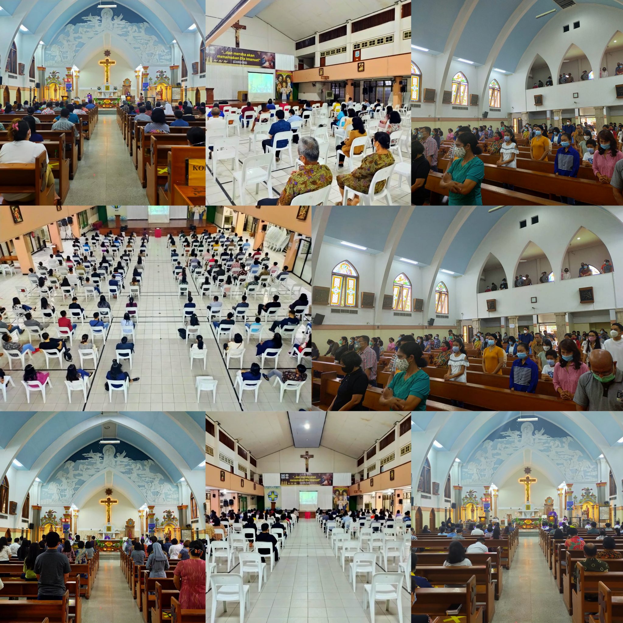 Khidmatnya Misa Rabu Abu di Paroki Katedral Banjarmasin