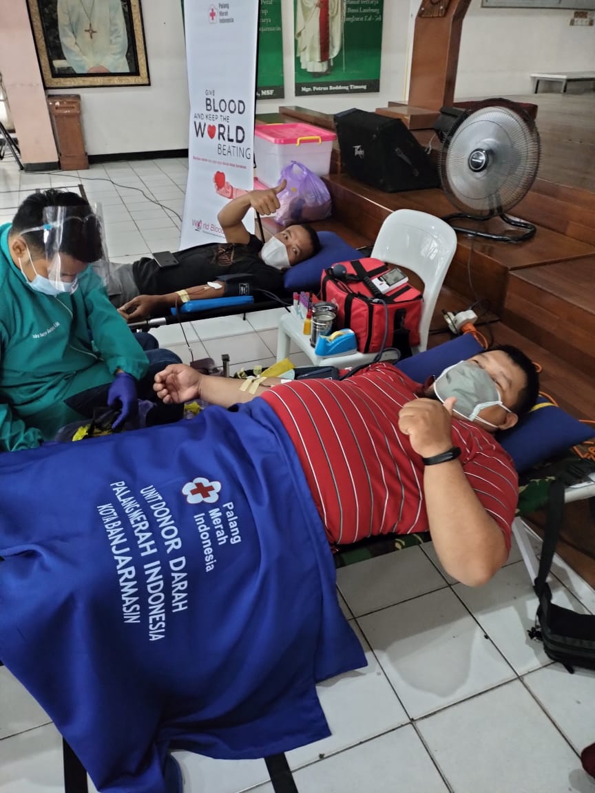 Aksi Sosial Donor Darah Dalam Rangka HUT Paroki Katedral Banjarmasin Ke Tahun